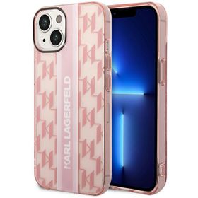 Karl Lagerfeld KLHCP14SHKLSPCP iPhone 14 / 15 / 13 6,1" hardcase różowy/pink Mono Vertical Stripe