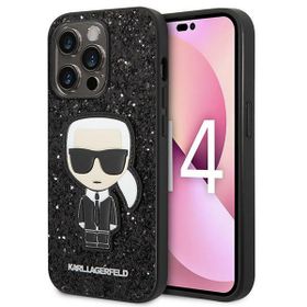 Karl Lagerfeld KLHCP14XGFKPK iPhone 14Pro Max 6,7" hardcase czarny/black Glitter Flakes Ikonik