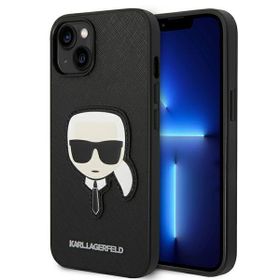 Karl Lagerfeld KLHCP14SSAPKHK iPhone 14/ 15 / 13 6,1" czarny/black hardcase Saffiano Karl`s Head Patch