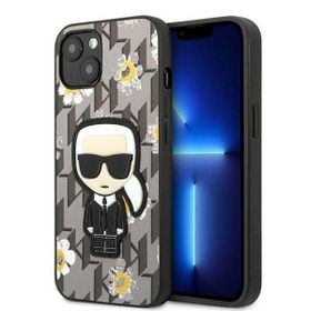 Karl Lagerfeld KLHCP13MPMNFIK1 iPhone 13 / 14 / 15 6,1" szary/grey Flower Ikonik Karl