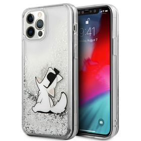 Karl Lagerfeld KLHCP12LGCFS iPhone 12Pro Max 6,7" srebrny/silver hardcase Liquid Glitter Choupette Fun