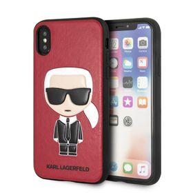 Karl Lagerfeld KLHCPXIKPURE iPhone X/XShardcase czerwony/red Ikonic Karl Fullbody