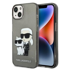 Karl Lagerfeld KLHCP14SHNKCTGK iPhone 14/ 15 / 13 6,1" czarny/black hardcase Glitter Karl&Choupette