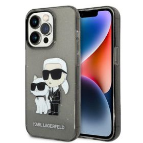 Karl Lagerfeld KLHCP14LHNKCTGK iPhone 14Pro 6,1" czarny/black hardcase Glitter Karl&Choupette