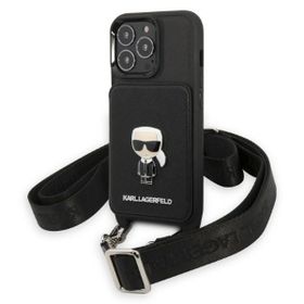 Karl Lagerfeld KLHCP13XSAIPCK iPhone 13Pro Max 6,7" hardcase czarny/black Saffiano Metal Ikonik