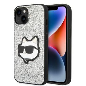 Karl Lagerfeld KLHCP14MG2CPS iPhone 14 Plus / 15 Plus 6,7" srebrny/silver hardcase Glitter Choupette Patch