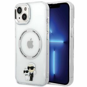 Karl Lagerfeld KLHMP13MHNKCIT iPhone 13/ 14 / 15 6.1" hardcase transparent Iconic Karl&Choupette Magsafe