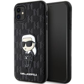 Karl Lagerfeld KLHCN61SAKHPKK iPhone 11/ Xr 6.1" czarny/black Saffiano Monogram Ikonik