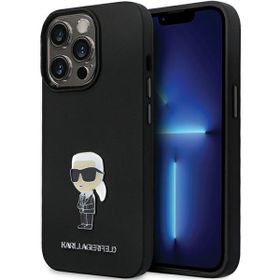 Karl Lagerfeld KLHCP13LSMHKNPK iPhone 13 Pro / 13 6.1" czarny/black Silicone Ikonik Metal Pin