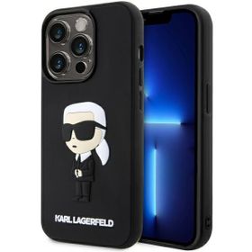 Karl Lagerfeld KLHCP14L3DRKINK iPhone 14Pro 6.1" czarny/black hardcase Rubber Ikonik 3D