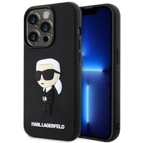 Karl Lagerfeld KLHCP14X3DRKINK iPhone 14Pro Max 6.7" czarny/black hardcase Rubber Ikonik 3D