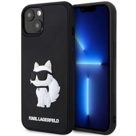 Karl Lagerfeld KLHCP14S3DRKHNK iPhone 14/ 15 / 13 6.1" czarny/black hardcase Rubber Choupette 3D