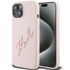 Karl Lagerfeld KLHCP15SSKSBMCP iPhone 15 / 14 / 13 6.1" różowy/pink hardcase Silicone Karl Script