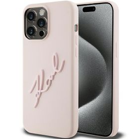 Karl Lagerfeld KLHCP15XSKSBMCP iPhone 15 Pro Max 6.7" różowy/pink hardcase Silicone Karl Script