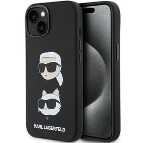 Karl Lagerfeld KLHCP15SSDHKCNK iPhone 15 / 14 / 13 6.1" czarny/black Silicone Karl&Choupette Head