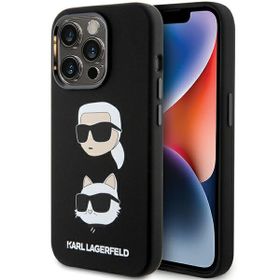 Karl Lagerfeld KLHCP15LSDHKCNK iPhone 15Pro 6.1" czarny/black Silicone Karl&Choupette Head