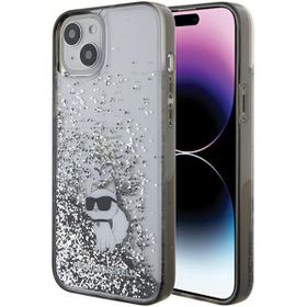 Karl Lagerfeld KLHCP15MLKCNSK iPhone 15 Plus / 14 Plus 6.7" transparent hardcase Liquid Glitter Choupette