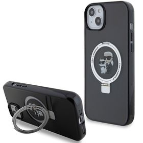 Karl Lagerfeld KLHMP15SHMRSKCK iPhone 15 / 14 / 13 6.1" czarny/black hardcase Ring Stand Karl&Choupettte MagSafe