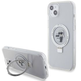 Karl Lagerfeld KLHMP15MHMRSKCH iPhone 15Plus / 14 Plus 6.7" biały/white hardcase Ring Stand Karl&Choupettte MagSafe