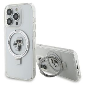 Karl Lagerfeld KLHMP15LHMRSKCH iPhone 15Pro 6.1" biały/white hardcase Ring Stand Karl&Choupettte MagSafe