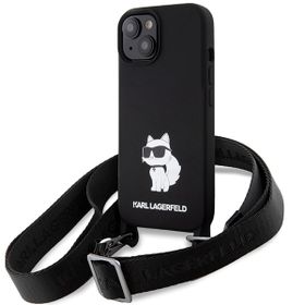 Karl Lagerfeld KLHCP15SSCBSCNK iPhone 15 / 14 / 13 6.1" hardcase czarny/black Crossbody Silicone Choupette