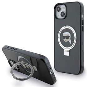 Karl Lagerfeld KLHMP15SHMRSKHK iPhone 15 / 14 / 13 6.1" czarny/black hardcase Ring Stand Karl Head MagSafe