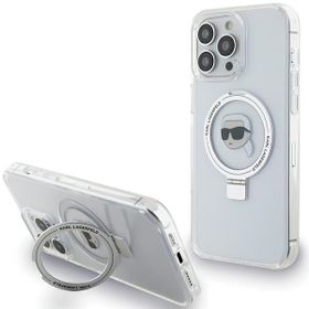 Karl Lagerfeld KLHMP15LHMRSKHH iPhone 15 Pro 6.1" biały/white hardcase Ring Stand Karl Head MagSafe
