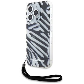 Karl Lagerfeld KLHCP15XHZBPKCCK iPhone 15 Pro Max 6.7" czarny/black hardcase IML Zebra Pattern & Cord