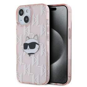 Karl Lagerfeld KLHCP13MHKLPCHP iPhone13 6.1" różowy/pink hardcase IML Choupette Head & Monogram