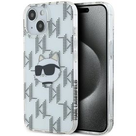 Karl Lagerfeld KLHCP15SHKLPCHT iPhone15 / 14 / 13 6.1" transparent hardcase IML Choupette Head & Monogram