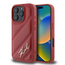 Karl Lagerfeld KLHCP16XPQDSMGR iPhone16 Pro Max 6.9" czerwony/red hardcase Quilted Signature