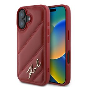 Karl Lagerfeld KLHCP16SPQDSMGR iPhone16 6.1" czerwony/red hardcase Quilted Signature
