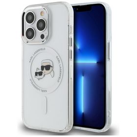Karl Lagerfeld KLHMP14LHLSKCH iPhone Pro 6.1" biały/white hardcase IML Metal Karl&Choupette Head MagSafe