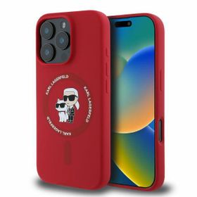 Karl Lagerfeld KLHMP16XSCMKCRHR iPhone 16 Pro Max 6.9" czerwony/red hardcase Silicone Karl&Choupette Ring MagSafe