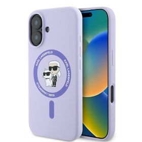 Karl Lagerfeld KLHMP16MSCMKCRHU iPhone 16 Plus 6.7" fioletowy/purple hardcase Silicone Karl&Choupette Ring MagSafe