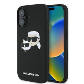 Karl Lagerfeld KLHMP16MSKCHPPLK iPhone 16 Plus 6.7" czarny/black hardcase Silicone Double Heads Print MagSafe