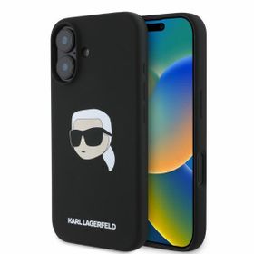 Karl Lagerfeld KLHMP16SSKHPPLK iPhone 16 6.1" czarny/black hardcase Silicone Karl Head Print MagSafe