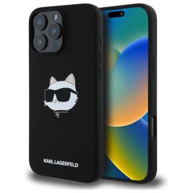 Karl Lagerfeld KLHMP16LSCHPPLK iPhone 16 Pro 6.3" czarny/black hardcase Silicone Choupette Head Print MagSafe