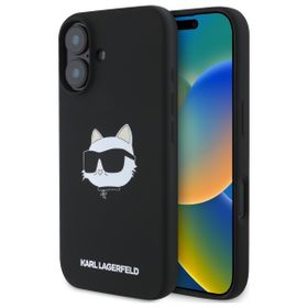 Karl Lagerfeld KLHMP16SSCHPPLK iPhone16 6.1" czarny/black hardcase Silicone Choupette Head Print MagSafe