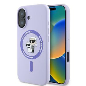 Karl Lagerfeld KLHMP16SSCMKCRHU iPhone16 6.1" fioletowy/purple hardcase Silicone Karl&Choupette Ring MagSafe