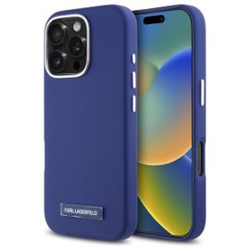 Karl Lagerfeld KLHMP16LPGMSRPB iPhone 16 Pro 6.3" niebieski/blue hardcase FW Metal Plate MagSafe