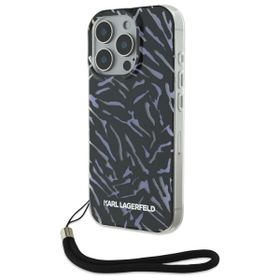 Karl Lagerfeld KLHCP16LHZBPKCCU iPhone   16 Pro 6.3" fioletowy/purple Zebra With Cord