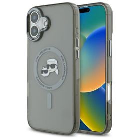 Karl Lagerfeld KLHMP16MHLSKCK iPhone Plus 6.7" czarny/black hardcase IML Metal Karl&Choupette Head MagSafe