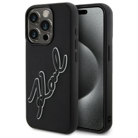 Karl Lagerfeld KLHCP15X3DRKSDLK iPhone   15 Pro Max 6.7" czarny/black hardcase 3D Rubber Signature