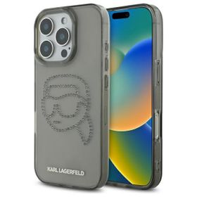 Karl Lagerfeld KLHCP16XHKHDCELK iPhone   16 Pro Max 6.9" czarny/black hardcase IML Rhinestones Karl Head
