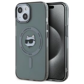 Karl Lagerfeld KLHMP15SHLSCHK iPhone 15  6.1" czarny/black hardcase IML Metal Choupette Head MagSafe