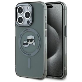 Karl Lagerfeld KLHMP15XHLSKCK iPhone 15  Pro Max 6.7" czarny/black hardcase IML Metal Karl&Choupette Head MagSafe
