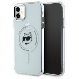 Karl Lagerfeld KLHMN61HLSCHH iPhone 11   / Xr 6.1" biały/white hardcase IML Metal Choupette Head MagSafe