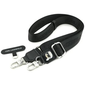 Uniwersalna smycz Karl Lagerfeld Universal Strap Tether Patch Karl Metal Logo czarny