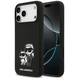 Etui Karl Lagerfeld Silicone K&C Sketch  & Logo MagSafe do iPhone 17 Pro Max czarny